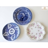 Image 2 : Three Decorative Plates, Including Charles Dickens Portrait, Blue Floral, and Scalloped Floral