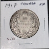 Image 1 : 1917 Canadian 50 Cent Coin 92.5% Silver 11.62 Grams
