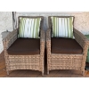 Image 1 : GlucksteinHome Wicker Outdoor Chairs with Cushions