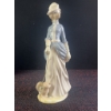 Image 1 : Nao by Lladro Porcelain Lady Figurine with Dog, 10.5"