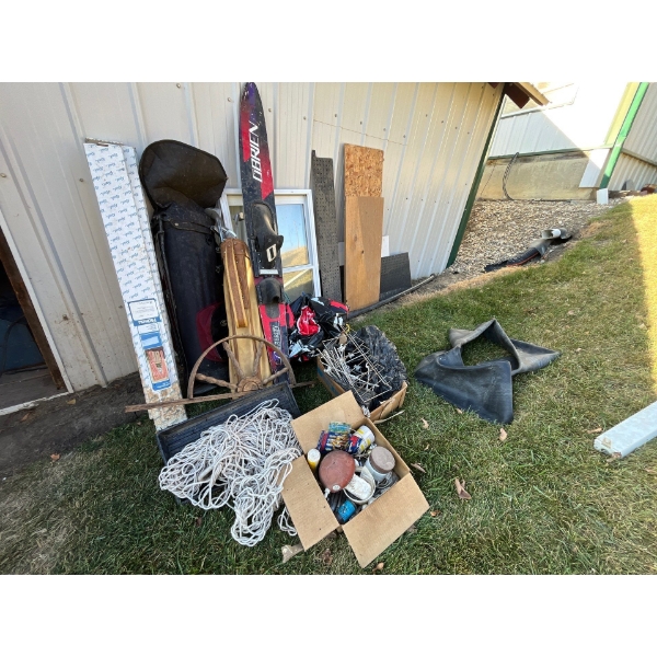  vintage water, skis, golf, clubs, and number of other miscellaneous items. Sorry I must take all in
