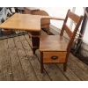 Image 8 : Antique School Desk ( 31"H x 21.5"W x 31"D) and Small Roll Up Desk ( 31"H x 21.5" x 31"D)