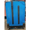 Image 2 : Blue Nylon Rolling Suitcase with Contents, Including Gold-Tone Fabric