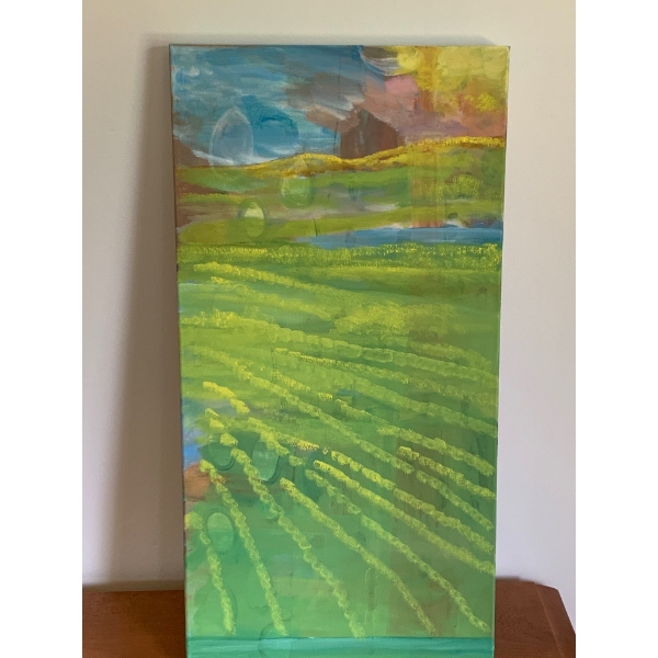Lauri Ansell Prairie Dream Canvas Board  12 x 24