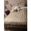 Image 6 : Queen Bed Bundle - Includes Frame Head/Foot Boards Mattress BS Linens Tasseled Pillows & More