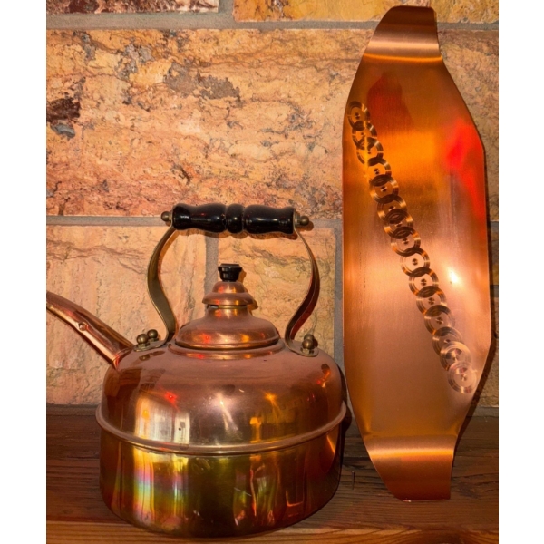 The Simplex Copper Brass Tea Kettle -Made in England