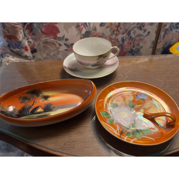 Lovely Collection of hand-painted Noritake ceramic piece  crafted in Japan, likely between 1918 and 