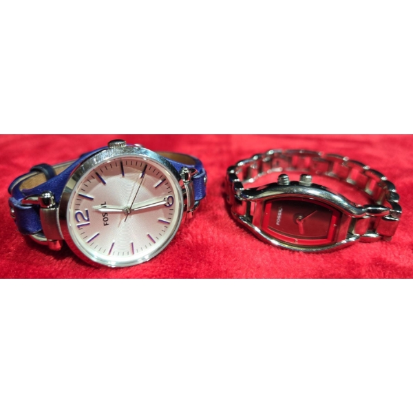 2 Fossil Men and Ladies Quartz Style Watches 