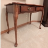 Image 2 : Vintage Queen Anne Style Cherry Wood Console Table - French Provincial 