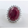 Image 2 : Silver Ruby gemstone Ring 7 ct Certified  ($12,150 Appraisal)