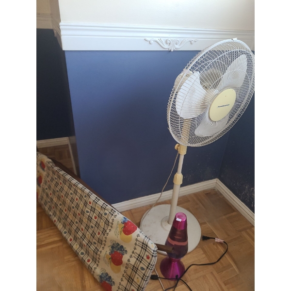 Ironing Board, Durabrand Pedestal Fan, Lava lamp 16 T