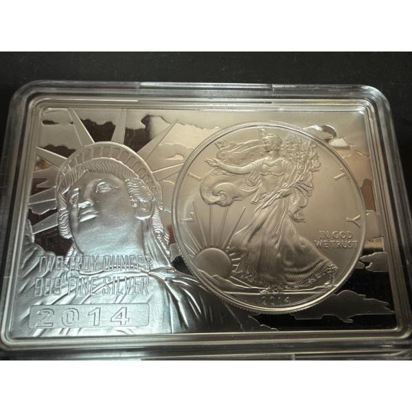 2014 3 Troy Ounce USA Special Limited Anniversary Coin & Bar United States Mint 5000 Mintage