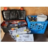 Image 1 : Toolbox 20 W, 9 D, 10 T and Milk Crate w/ Contents
