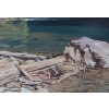 Image 4 : Untitled: Kinney Lake, Artist: Min Ma, Acrylic on Panel 45.5 X 33.5 