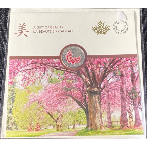 2019 $8 Brilliant Cherry Blossoms Fine Silver Coin
