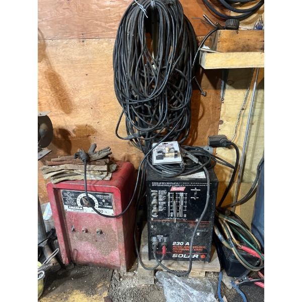 2 welders one Solar 230 A & Lincoln AC180 with lots of cable to stretch across the yard