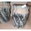 Image 3 : Set of 3 Ceramic Planters w/ Speckled Peacock Feather Motif- Tallest: 8 T 