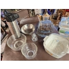 Image 1 : Coffee thermos variety of mixing bowls  glass oil and vinegar  large baking pot, some casserole dish