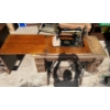 Image 1 : Antique Free Sewing Machine Co. Sewing Machine on Singer  Table 