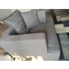 Image 2 : Upholstered Grey Chair w/ Chrome Feet 41 w, 28 h, 37 d