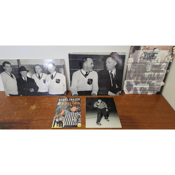 Hockey Memorabilia Including Photos and Autographed Booklet