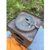 Image 4 : Wall tent, wood heater with vintage Canada post bag to carry it in