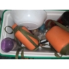 Image 2 : - Camping Essentials: Green Cooler 20.5 W, 13 D, 12 T, Folding Chairs, Propane Burner and More!