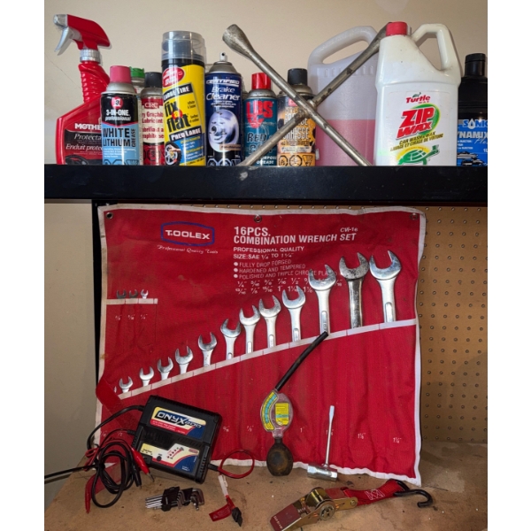 Auto Owner's Essentials - Onyx Battery Starter 16 Piece Toolex Wrench Set Assorted Auto Fluids & Mor