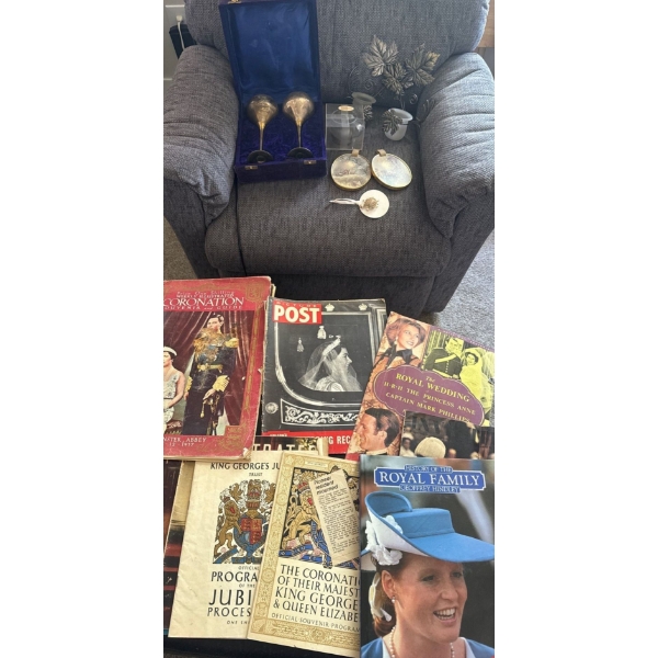 Royal Collection Incl Paper from 1937+ Home Essentials Incl. Cups, New Heated Throw & Neck Massager