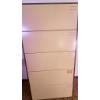 Image 1 : Five-Drawer Vertical Metal Filing Cabinet in Beige and Brown Finish