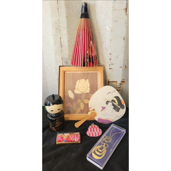 Oriental Umbrella and Trinkets