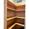 Image 3 : Corner Oak shelving set three pieces in total all very well handcrafted ready for Home or Library 