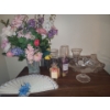 Image 1 : Assorted Decor Including: Vase w/ Flowers Vase 8 T, Candles, Fan 19 X 10, Bedding and More!