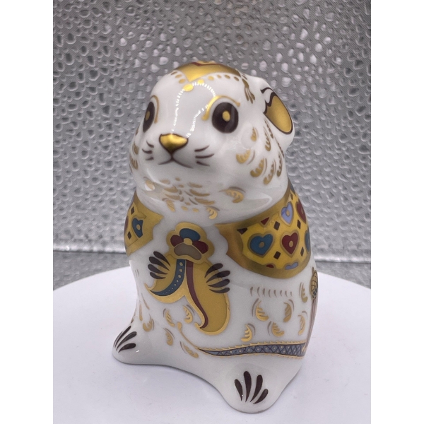 Gorgeous English Royal Crown Derby Bone China Field Mouse - 3 In Long