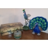 Image 1 : Peacock Decor Including Jewelry Box 13 W, 6 D, 5 T, Plushie, and More!