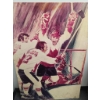 Image 3 : Hockey Artwork Depicting Celebratory Moment with Players in White and Red