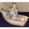 Image 3 : LLADRO Style Porcelain Fishing Figurine - 8W, 3.5D, 5T