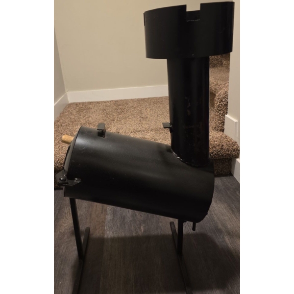 Wood Burning Reverse Flow Heavy Duty Burning Barrel Stove  31x42"tall