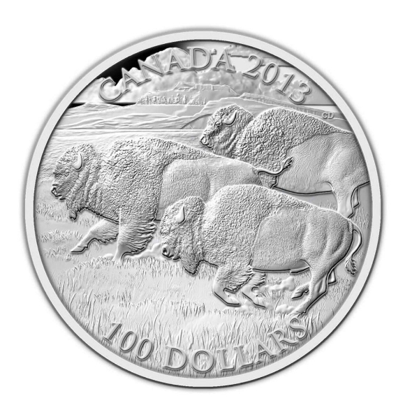 2013 $100 for $100 Bison Stampede - Pure Silver Coin
SKU: 125701