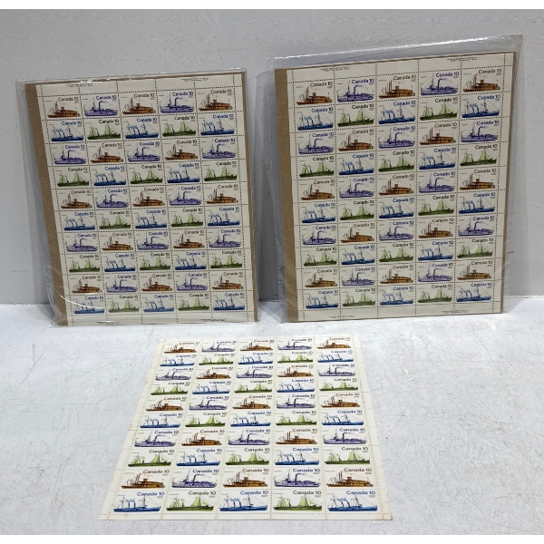 Canada 10 Cents Boat Stamps