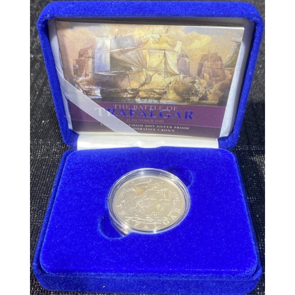 2005 UK Battle of Trafalgar £5 Silver Proof Coin
