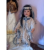 Image 2 : Porcelain Indigenous Dolls, 3 Pcs, Lovely Beaded Details, 22T 