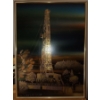 Image 2 : Wall Divider, Matching Frame & Eiffel Tower Picture  6ft tall Room Divider