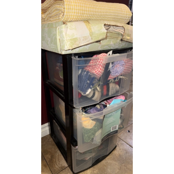 3 Drawered Crafter's Kit - Crafting Supplies & Tools Embroidery Thread Fabric & More