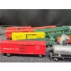 Image 2 : Vintage Train Boxcars and Other Train Set Pieces - Likely 1950s-60s