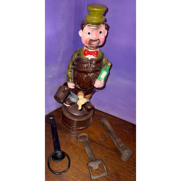 Nodder/Bobblehead Decanter/Dispenser Barware Liquor Alcohol Container (12"tall)