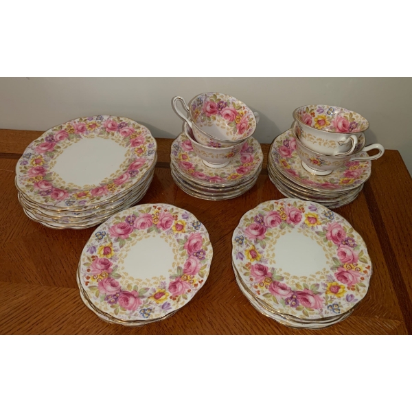 Royal Albert 'Serena' Tea Cups w/ Saucers & More