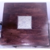 Image 2 : Wooden Side Table with Inset Glass Panel