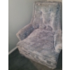 Image 2 : Vintage Light Blue Velour Rocker Chair 31 W, 29 D, 34 T 