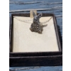 Pen Delfin - Sterling Stamped Chain w/ Pie Rabbit Pendant 8.7g 